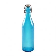Купить Стеклянная бутылка 1 л голубая в Перми