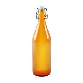 Стеклянная бутылка 1 л оранжевая