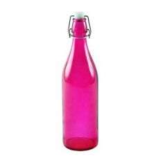 Купить Стеклянная бутылка 1 л розовая в Перми